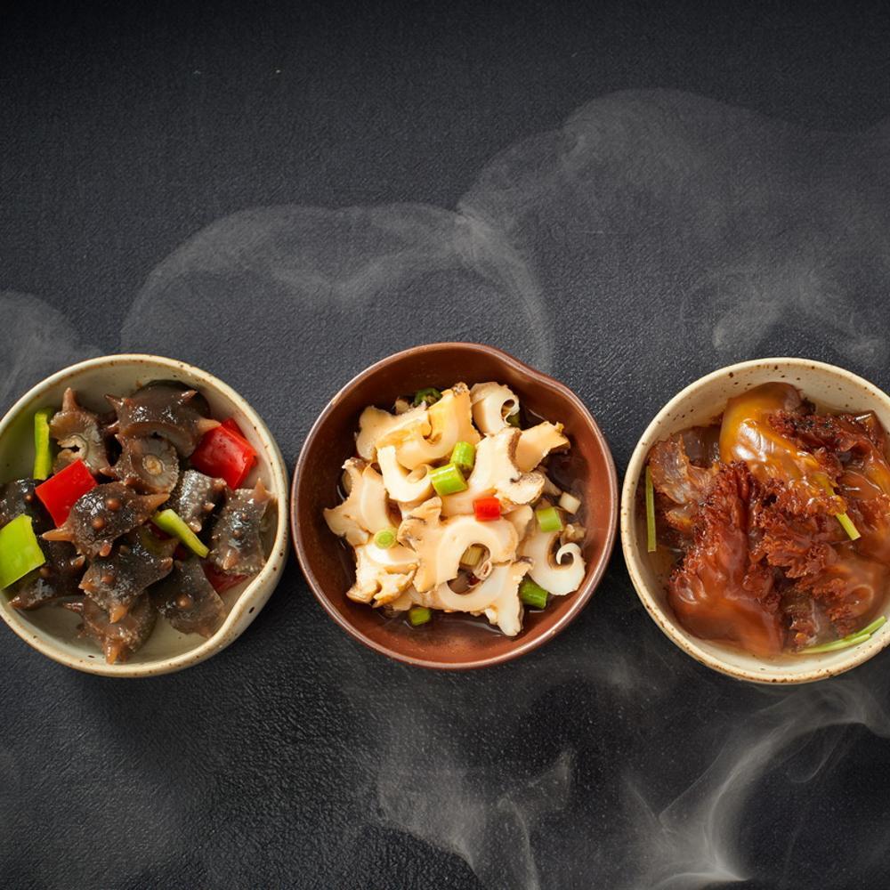 Lu Style's ‘Jiaodong cold appetiser platter’ includes a variety of seafood in different seasonings
