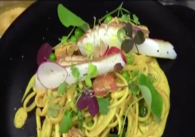 Seiche et linguine sauce thaïe