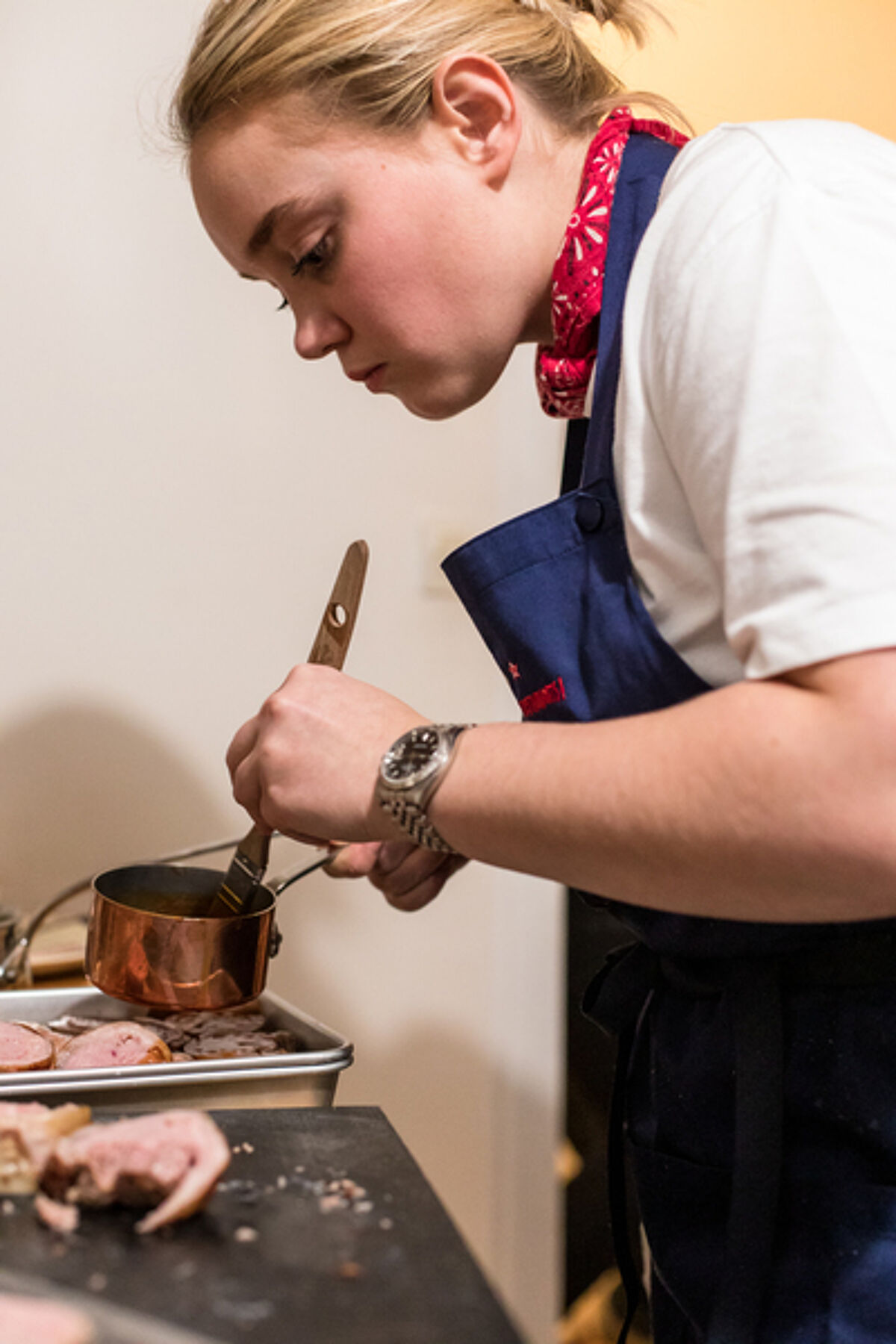 Laquage des selles d'agneau rôti par Alexia Duchêne