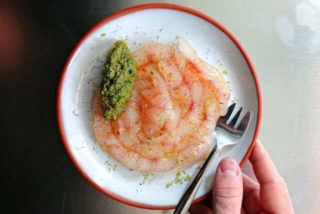 Gravlax de lieu jaune