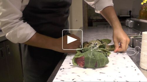 Recette filet de veau rôti aux feuilles de figuier - Semilla - Fooding ®