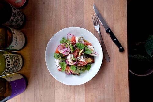 Recette salade de courgettes brÃ»lÃ©es - Ake Table et Vin, - Fooding Â®