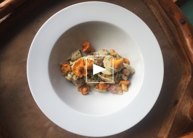 Daurade crue, topinambour, vinaigrette citron vanille