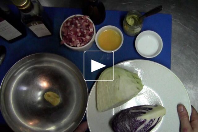 Salade de choux au lard paysan