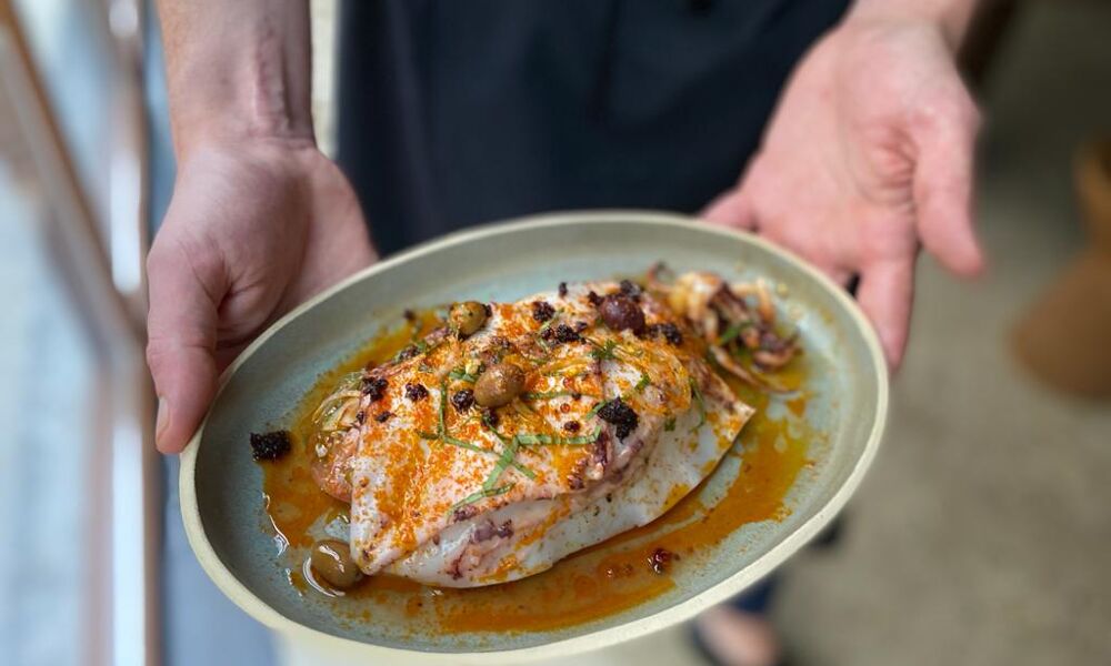 Toquéra encornet et tomate Bouche