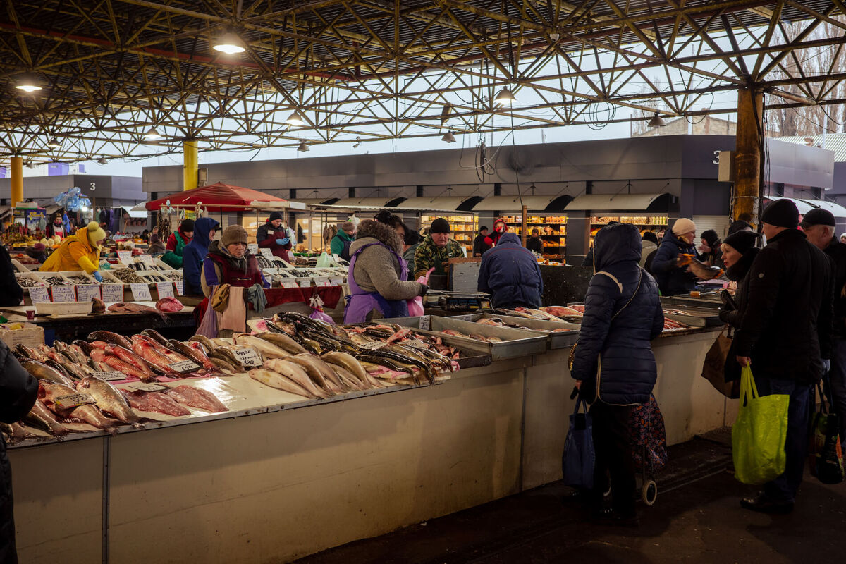 Le marché aux poissons couvert d'Odessa.