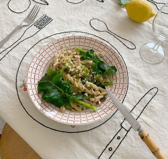 Fusili aux champis et brocolis