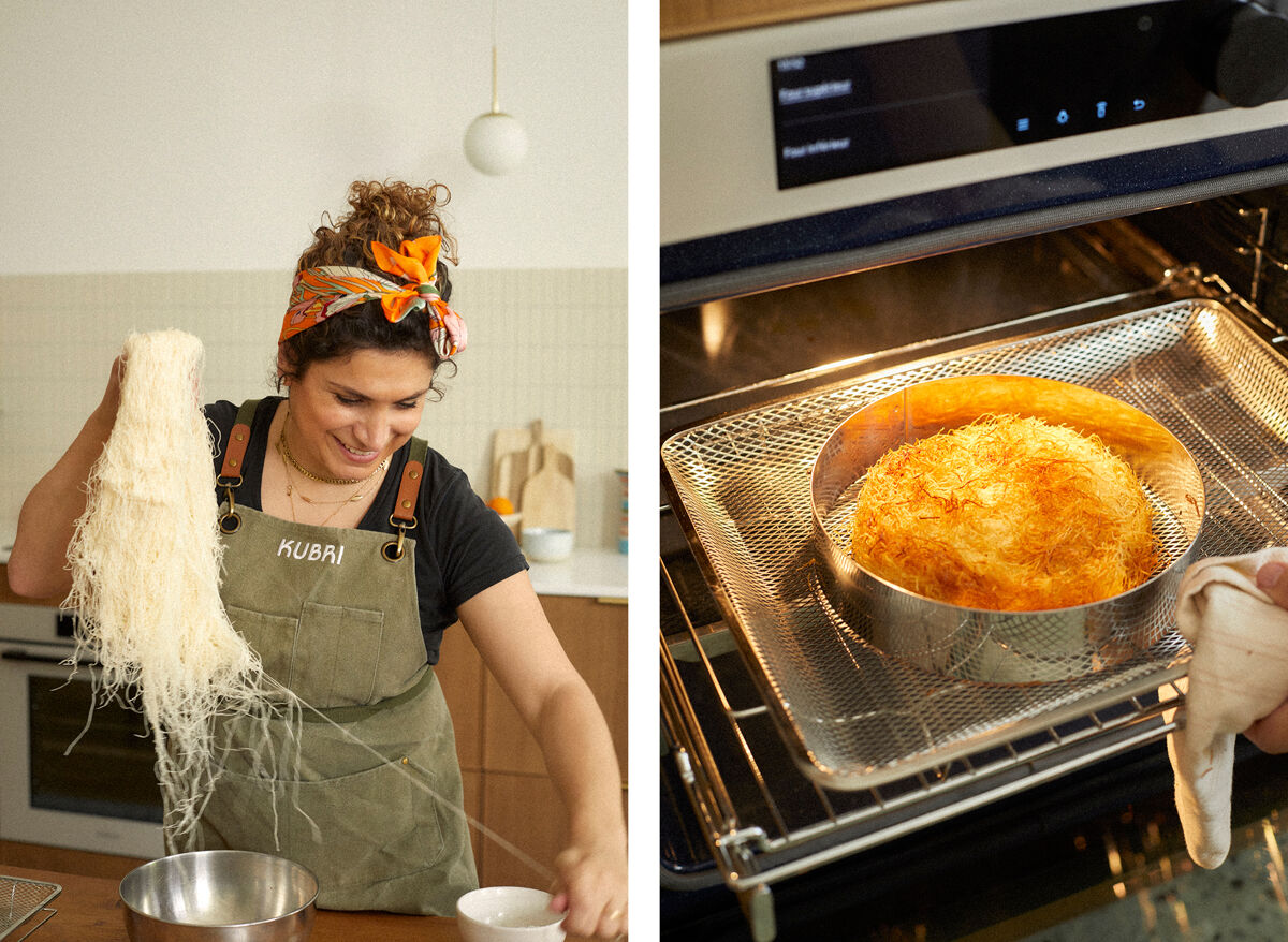 Recette Tarte d’osmaliyeh, crème ashta et pêches au verjus - Rita ...