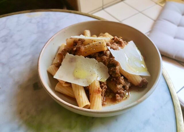 Penne saucisse, tomate et fenouil