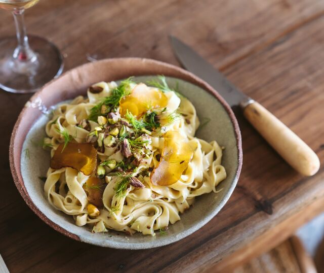 Tagliatelle fraîches à la poutargue