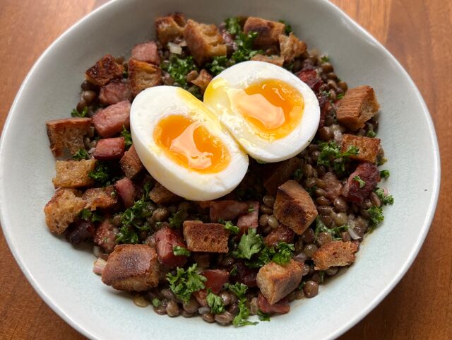Salade de lentilles et diots